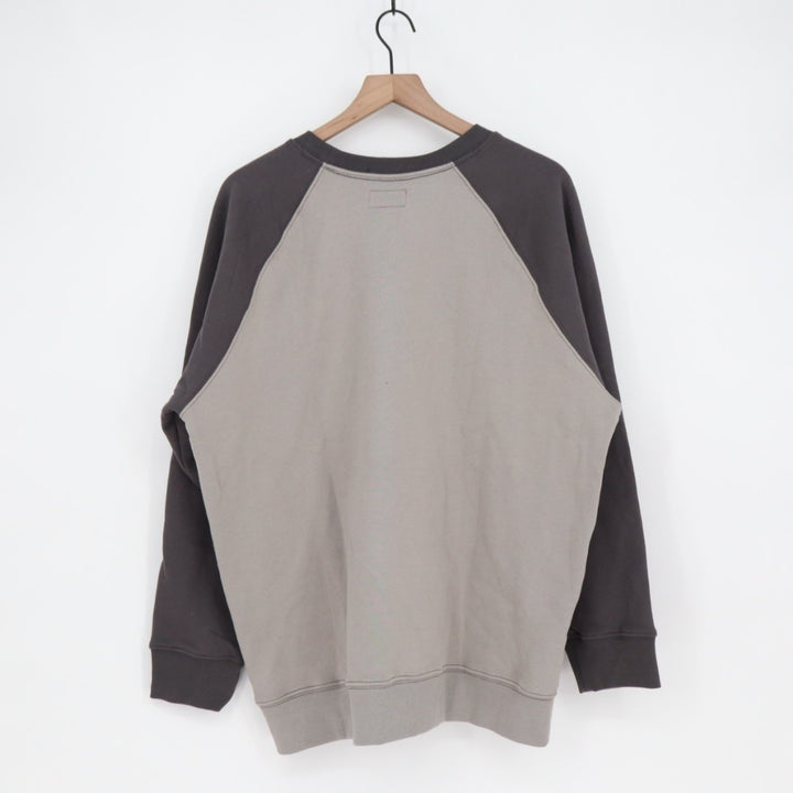 American Giant Midweight Sweatshirt Mens L Gray Charcoal Colorblock Fleece Lined