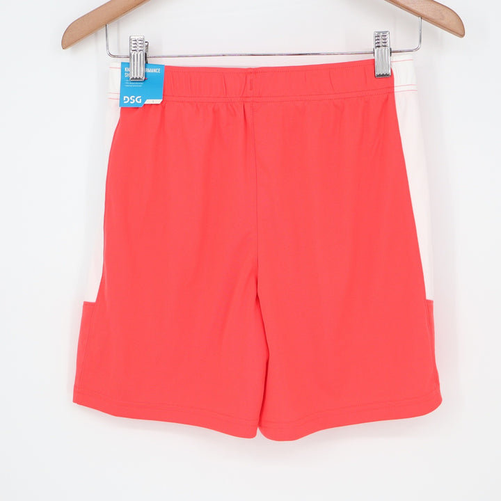 DSG Boys All Sport Short Cabana Coral White Moisture Wicking L 14-16