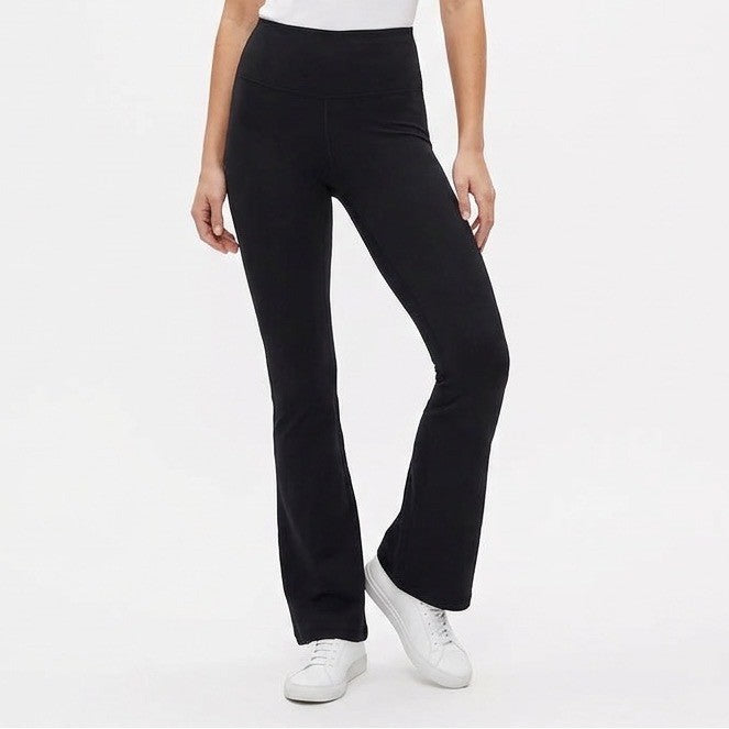 Under Armour Leggings Womens W28 Black Stretch Mid Rise Elastic Waist Flare Leg