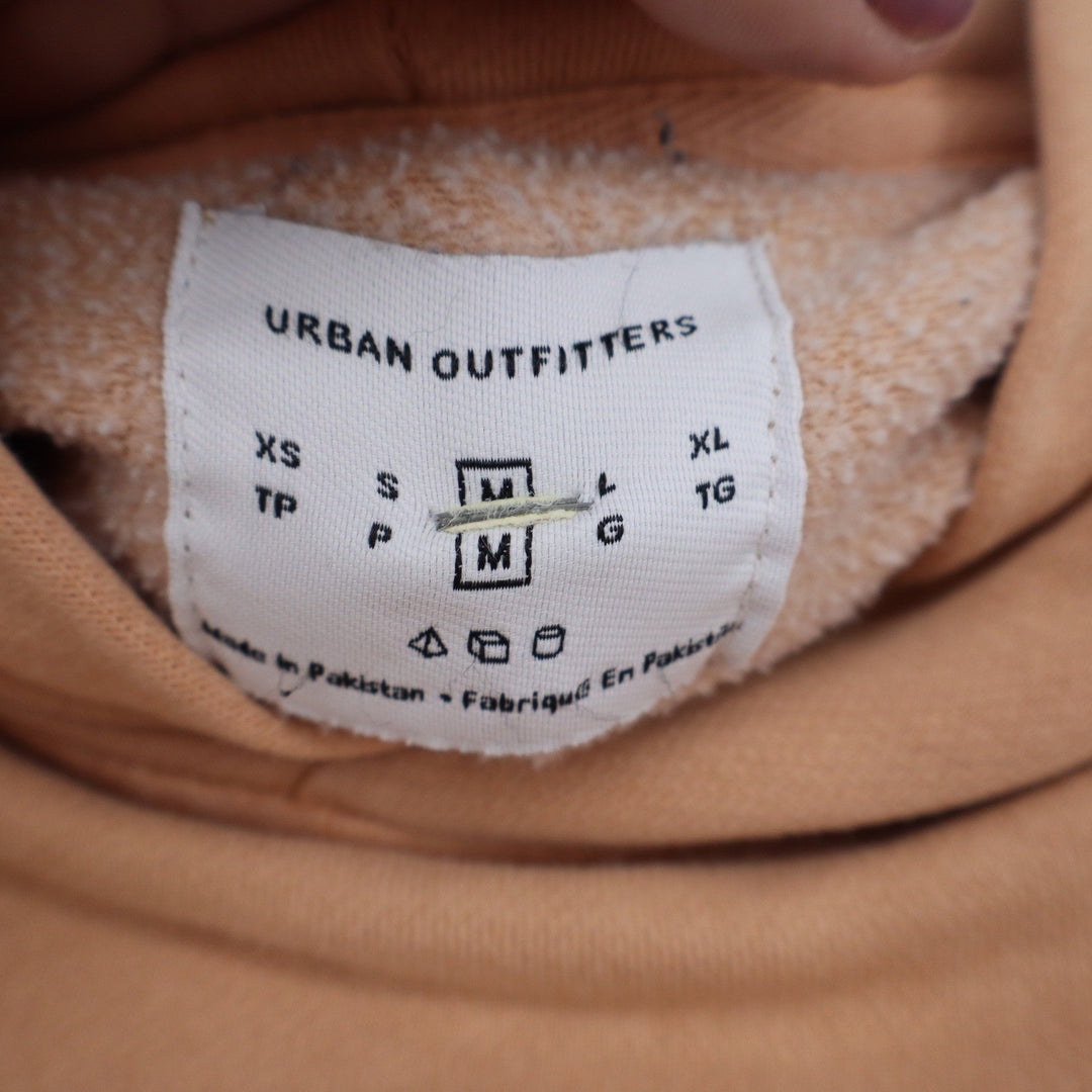Urban Outfitters Mens Medium Peach Tan Pullover Hoodie Sweatshirt