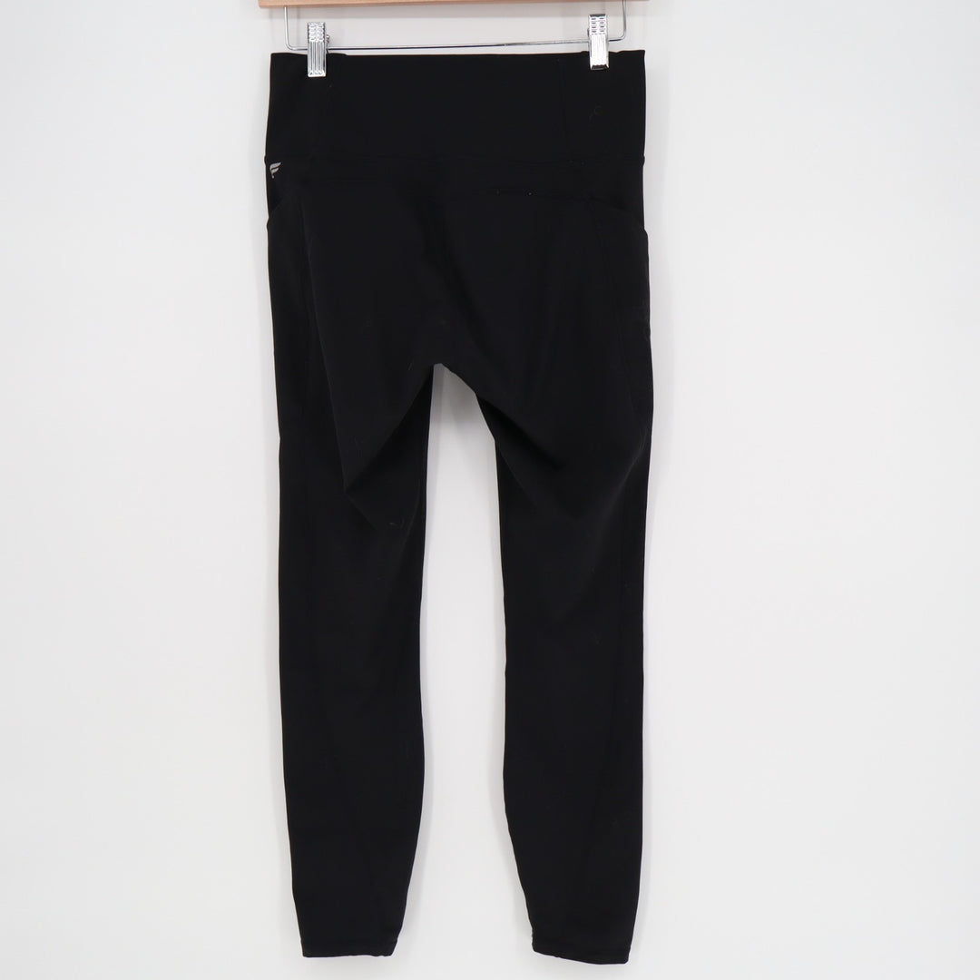 Fabletics Capri Leggings Women Medium Black Stretch Pockets High Rise Skinny Leg