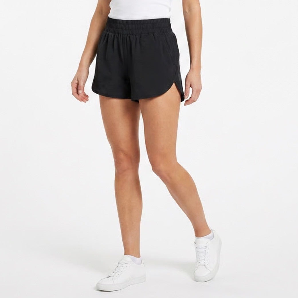 Universal Thread Good Athletic Shorts Womens M Black Slash Pockets Elastic Waist