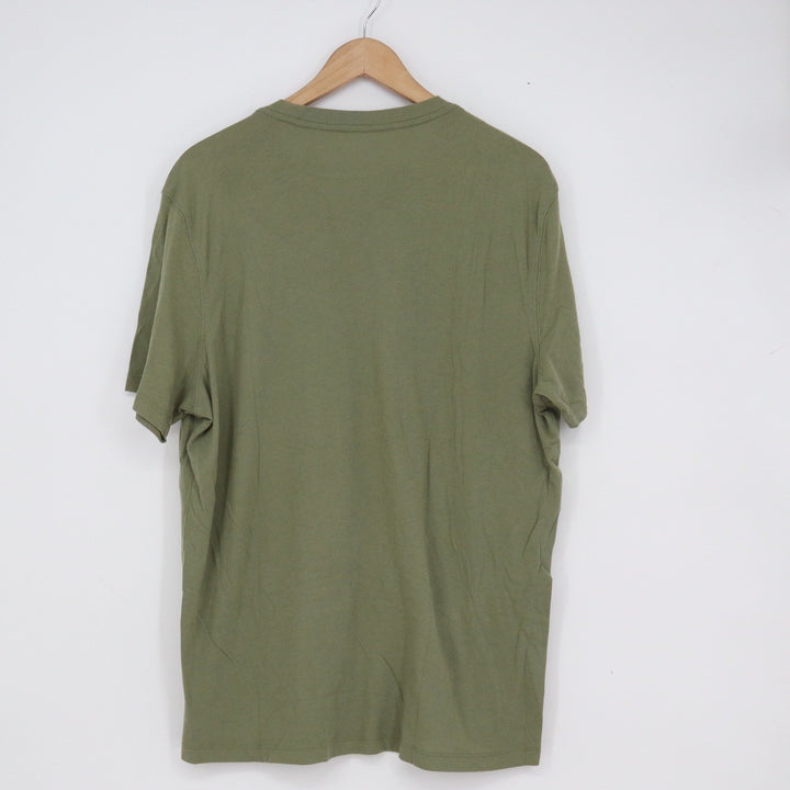 Old Navy Mens Yellowstone National Park Graphic Tee Olive Green L Short Sleeve