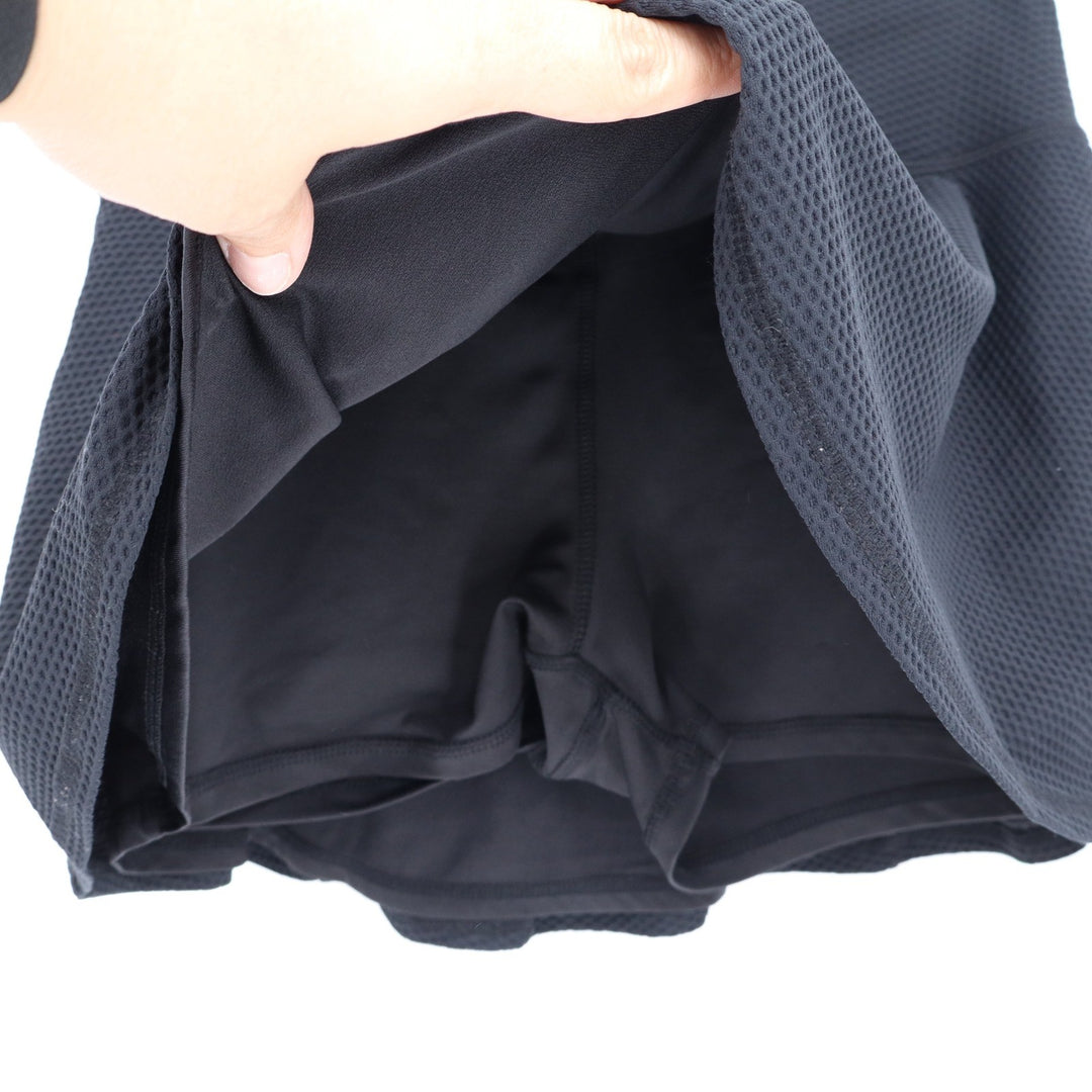 Kyodan Black Textured Honeycomb Athletic Skort Zipper Pocket XS BKA73