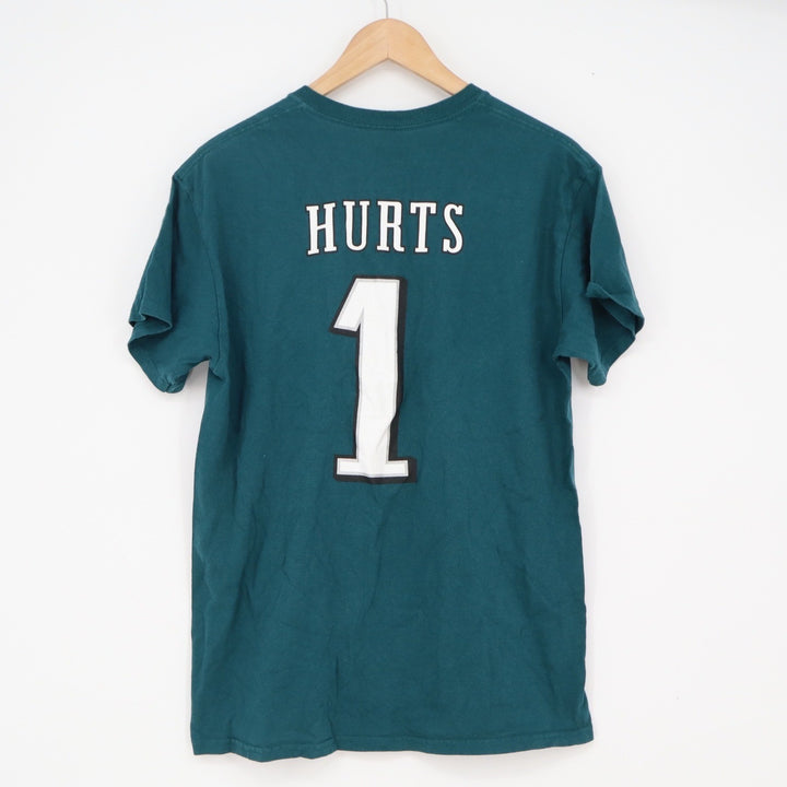 NFL Team Apparel Philadelphia Eagles Jalen Hurts 1 Midnight Green T-Shirt Mens M
