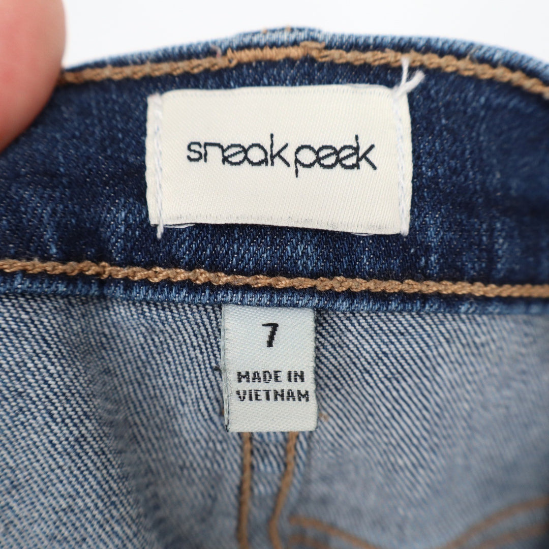 Sneak Peek Los Angeles Distressed Skinny Jeans Medium Wash Ripped Size 7