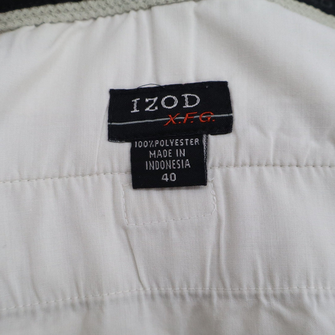 IZOD XFG Mens Tan Khaki Pleated Cargo Golf Shorts Size 40 Performance Utility