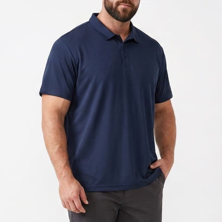 Polo Shirt Men's 3XL Navy Short Sleeve Spread Collar Golf Tennis Performance