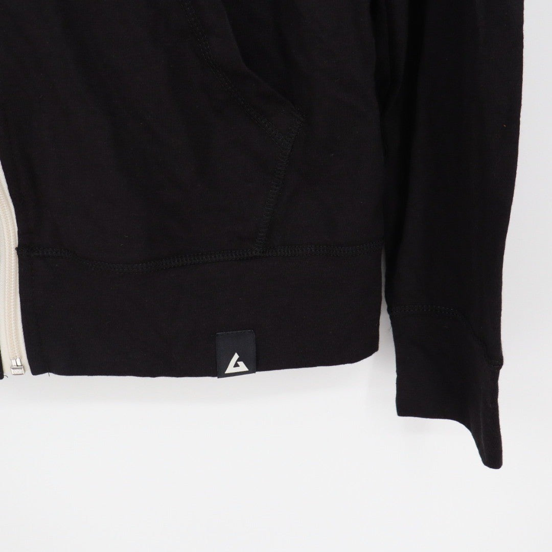 American Giant Womens Black Full Zip Hoodie Sweatshirt Made in USA Size S