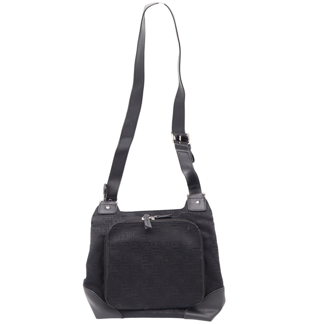 Liz Claiborne Crossbody Bag Womens OS Monogram Jacquard Black Organizer Good
