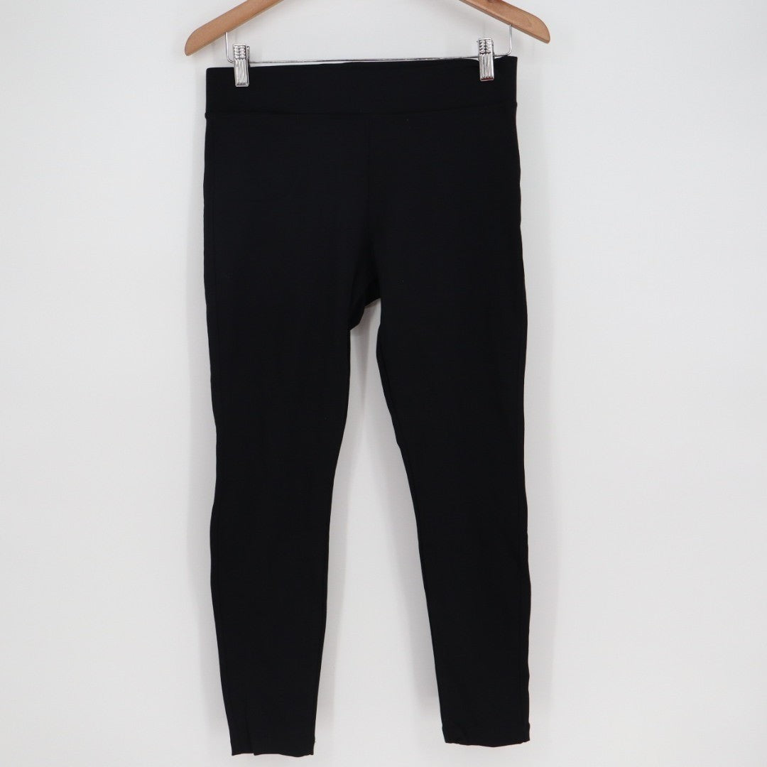 American Giant Ponte Slim Pants Womens 8P Black Stretch High Rise Skinny Leg