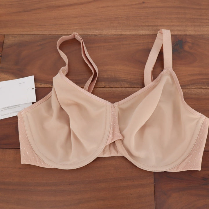 Wacoal Back Appeal Minimizer Bra Womens 34DD Rose Dust Adjustable Strap Stretch