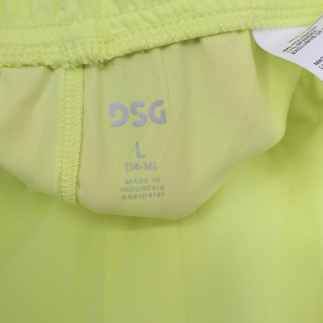 DSG Boys Agility Short Light Lime Neon Yellow Athletic Shorts Size L 14-16