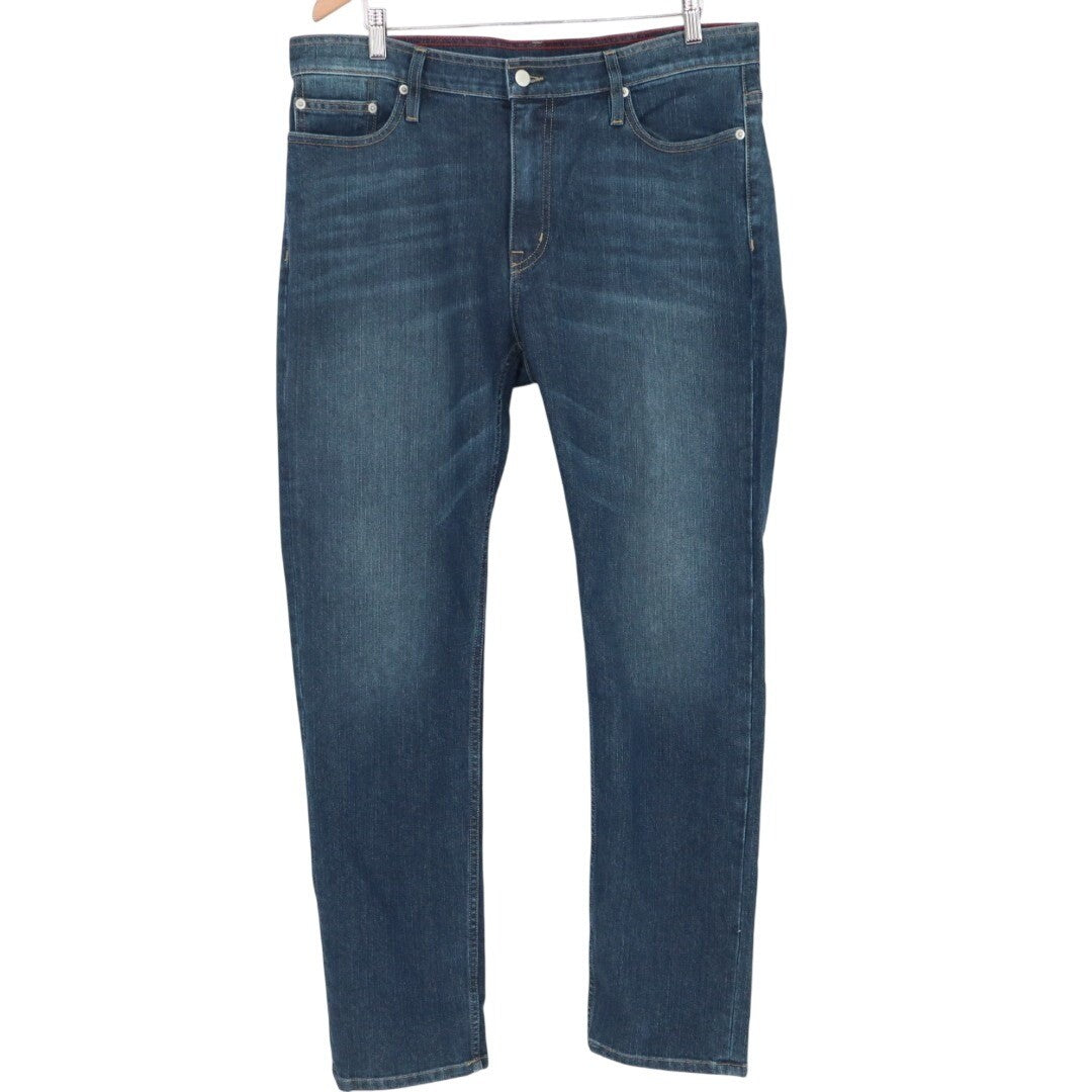 American Giant Dakota Straight Jeans Mens 36x32 Blue Medium Wash Denim Stretch