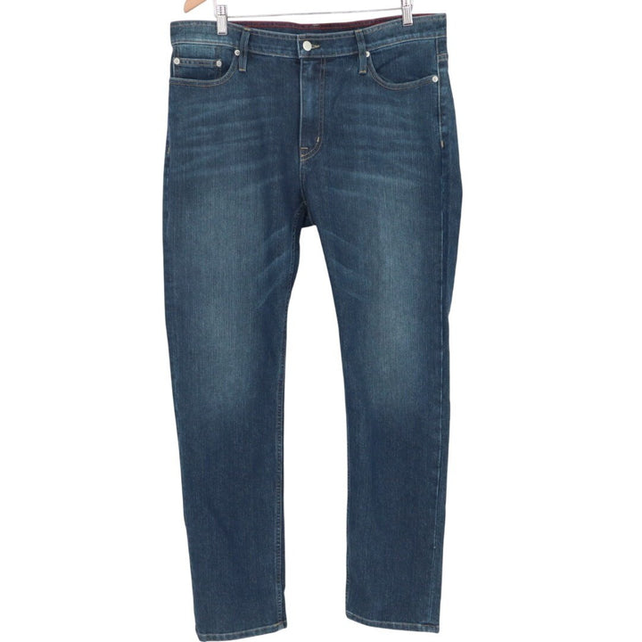 American Giant Dakota Straight Jeans Mens 36x32 Blue Medium Wash Denim Stretch
