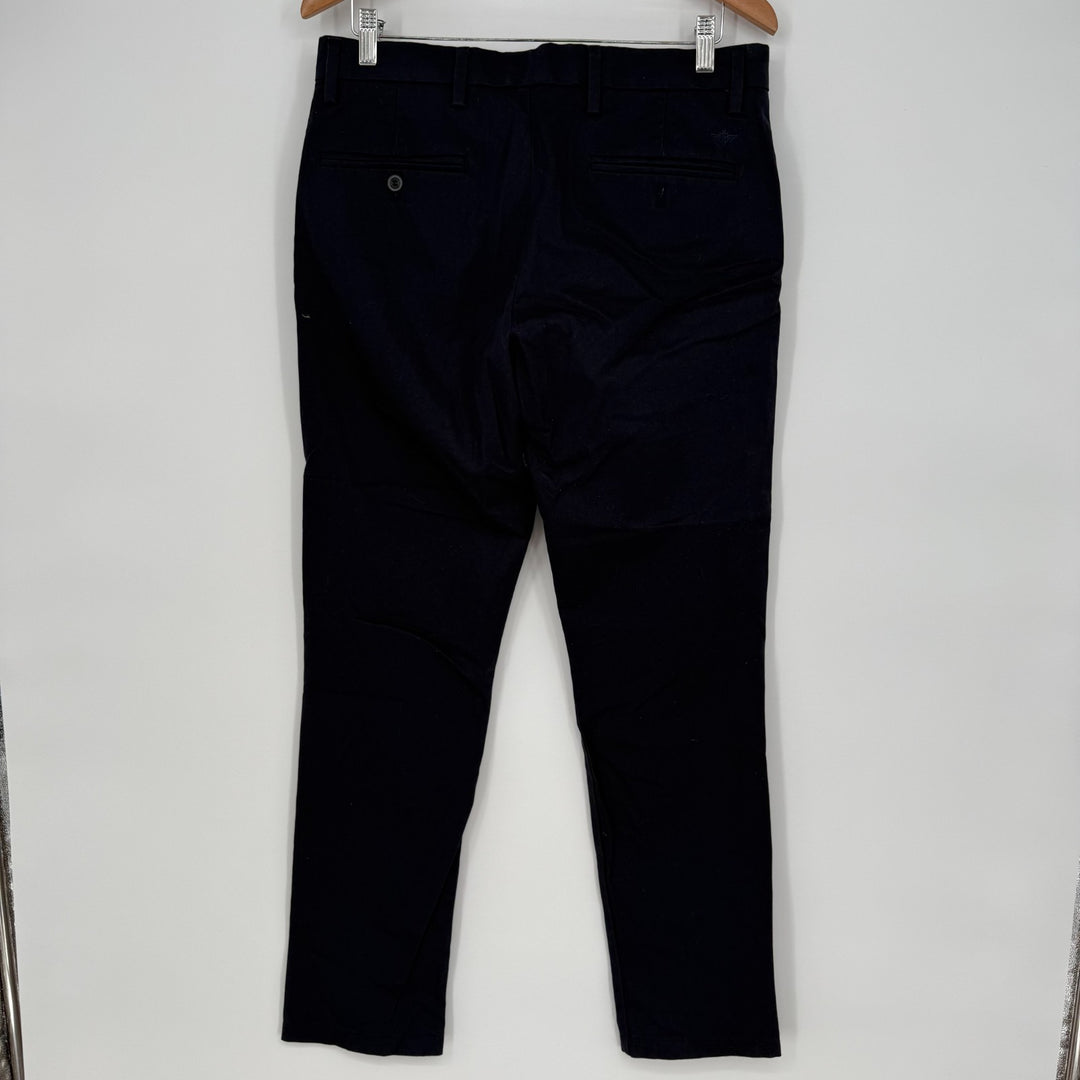 Dockers Flex Comfort Chino Pants Mens 32x32 Blue Cotton Slim Flat Front Business