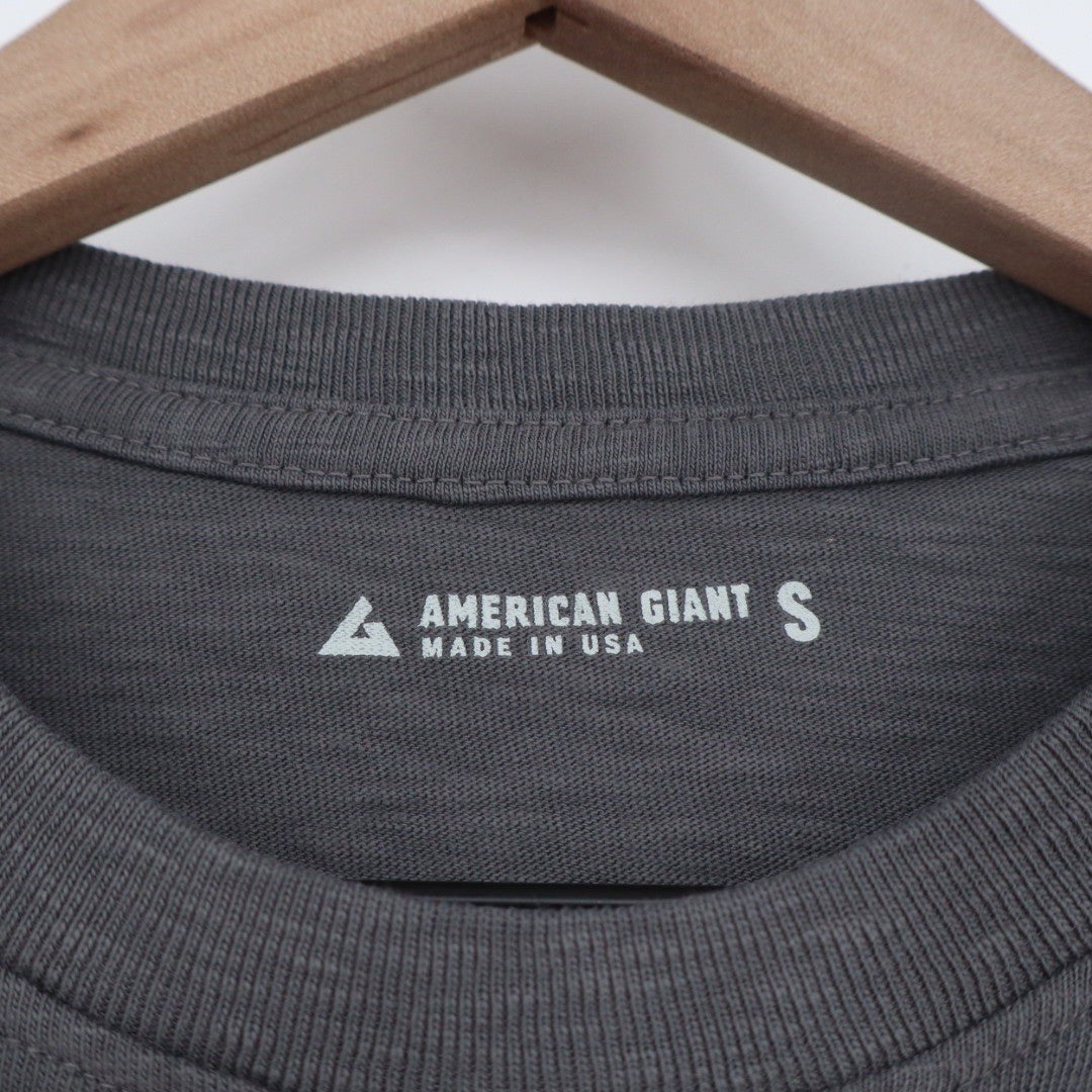 American Giant Mens Premium Slub Crew Tee Size S Made In USA