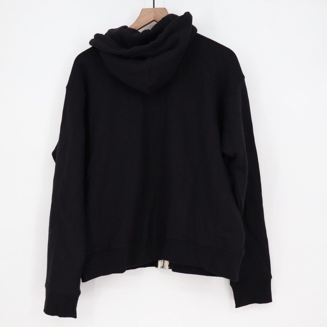 American Giant Womens Black Full Zip Hoodie Fleece Made in USA Size XL