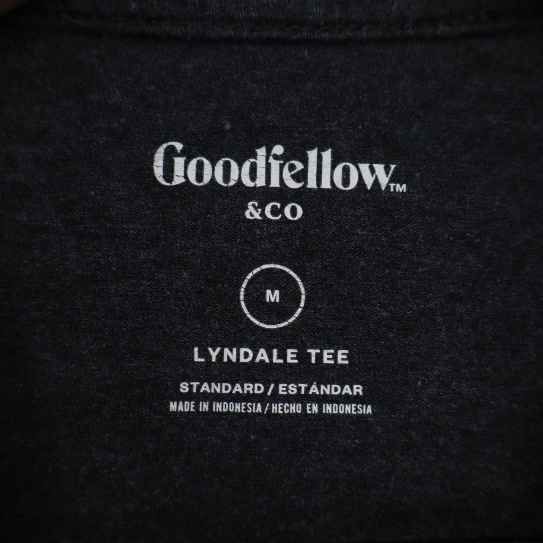 Goodfellow & Co Lyndale Tee V Neck Short Sleeve Charcoal Heather Size M