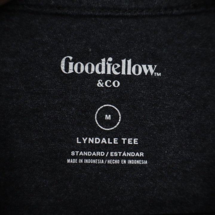 Goodfellow & Co Lyndale Tee V Neck Short Sleeve Charcoal Heather Size M