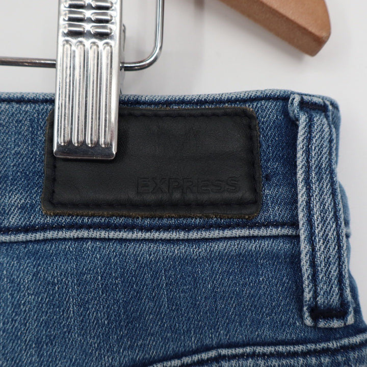 EXPRESS Skinny High Rise Distressed Jeans Blue Size 14 R