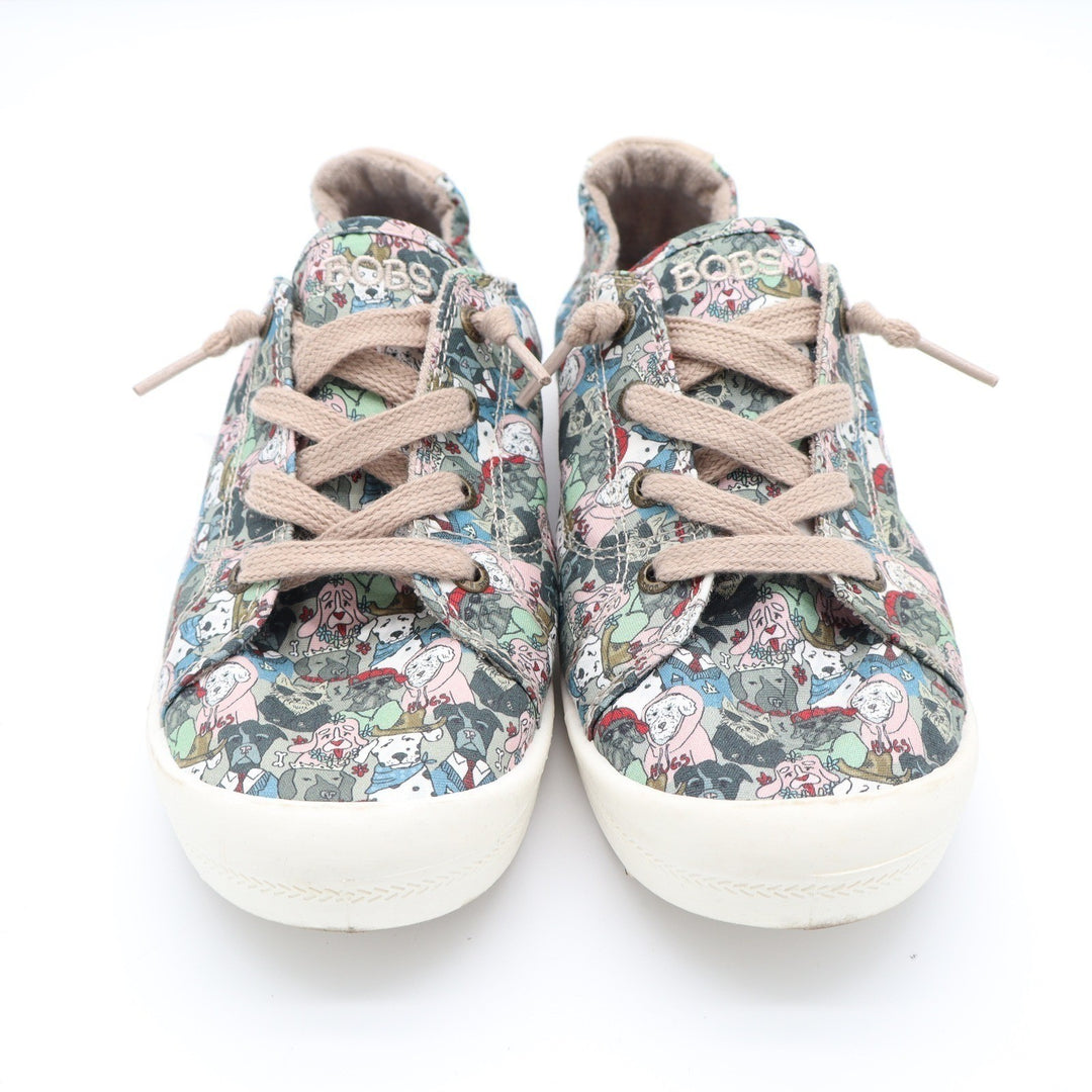 Skechers BOBS Beach Bingo Dog Print Sneakers Taupe Multi 179082 Mens 8.5
