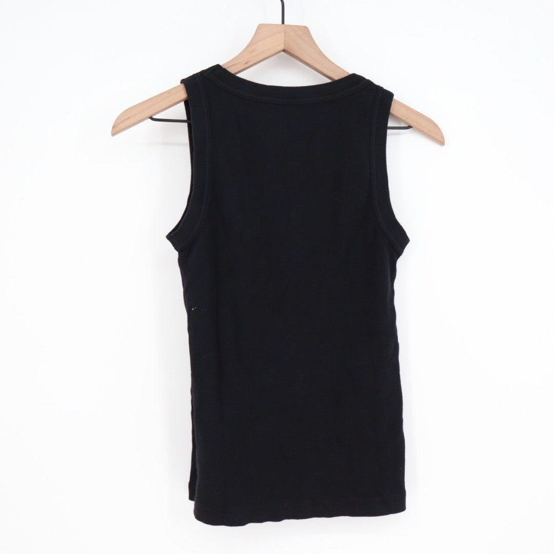 American Giant Classic Rib Tank Top Black Racerback Size Medium Made in USA