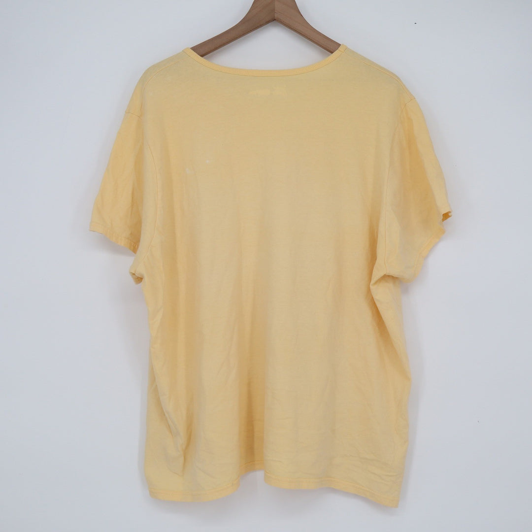 Just My Size Womens 5X Yellow Relaxed Fit Short Sleeve Scoop Neck T-Shirt