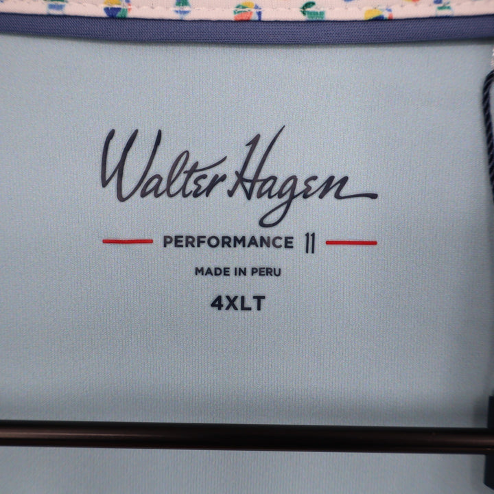 Walter Hagen Mens 4XLT Poolside Convo White Performance Golf Polo Shirt New