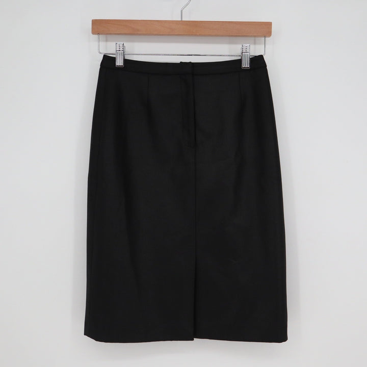 Tang Shu Da Black Pencil Skirt Knee Length Professional Career Size S