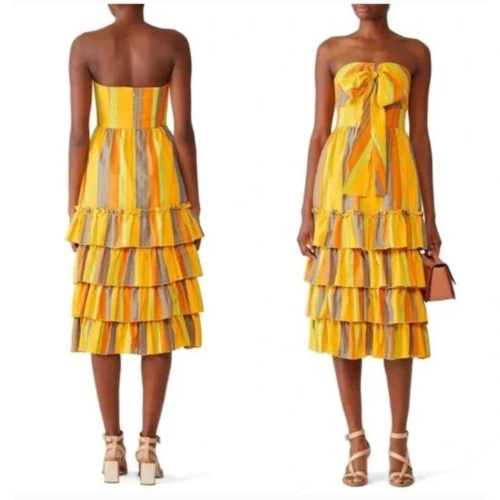 La Maison Talulah Strapless Imperial Midi Dress Size XS