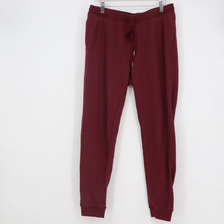 Weatherproof Vintage Mens Slim Tapered Joggers Burgundy Maroon Large