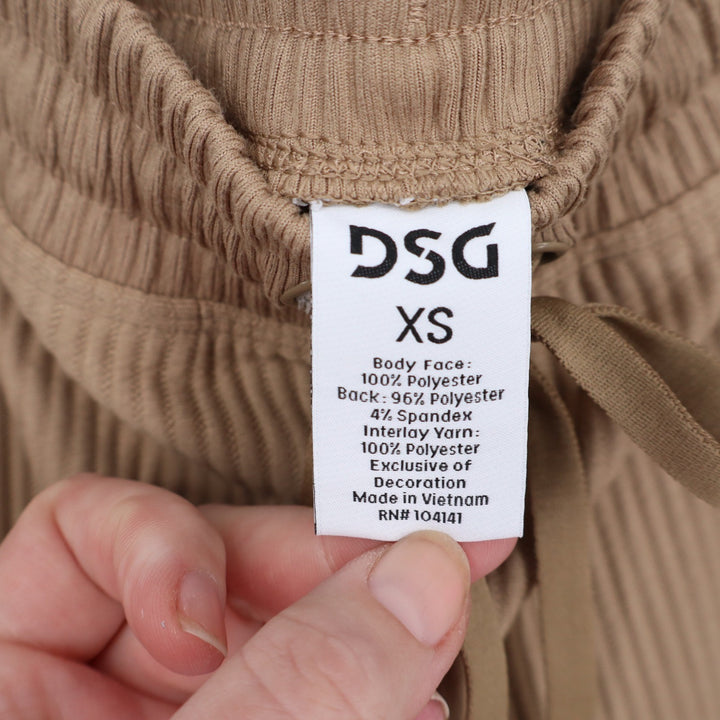 DSG So Soft Ottoman Jogger Womens XS Warm Stone Tan Ribbed Sweatpants