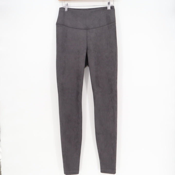 White House Black Market Suede Runway Leggings Womens 4R Asphalt Yoga Workout
