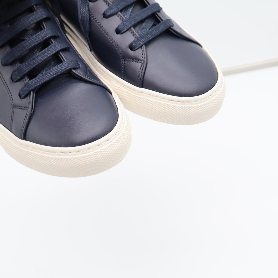 Margaux The Sneaker Navy Calf Leather Low Top Lace Up Shoes 39.5 M New In Box