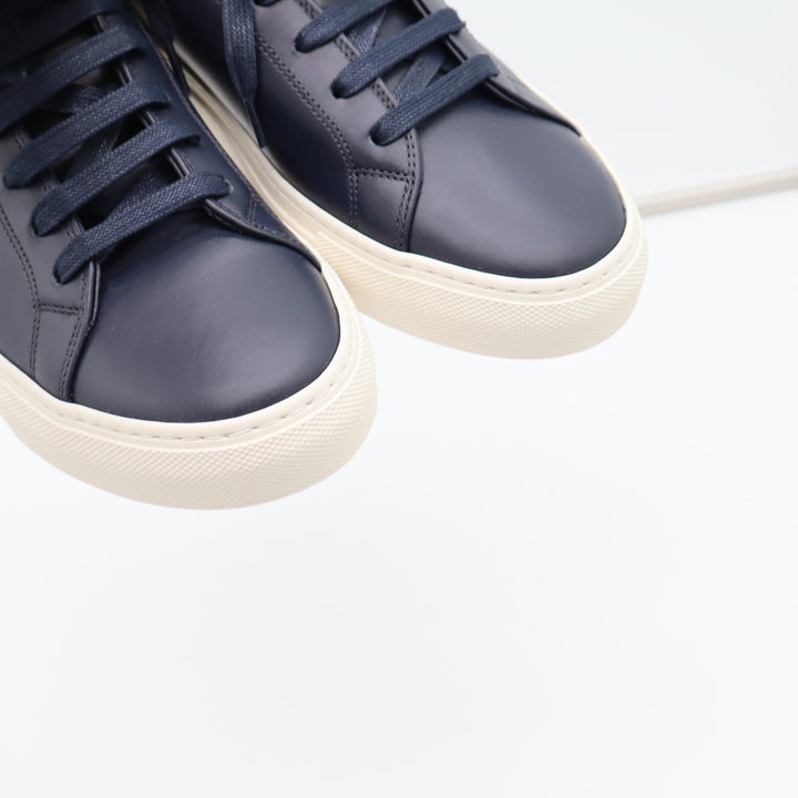 Margaux The Sneaker Navy Calf Leather Low Top Lace Up Shoes 39.5 M New In Box