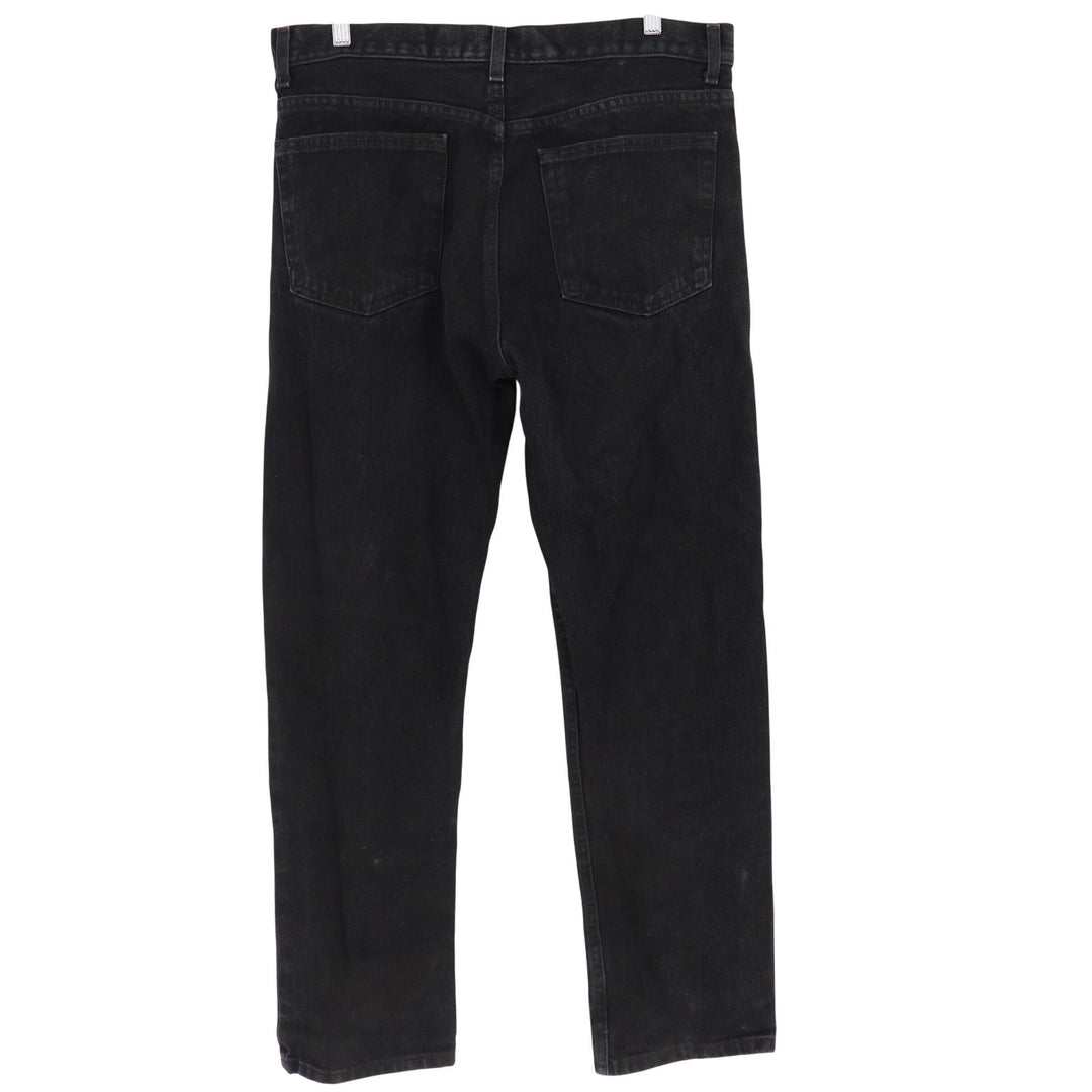 Rustler Regular Fit Black Denim Jeans Mens 33x30 Straight Leg 100% Cotton