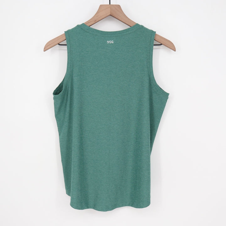 DSG Tank Top Womens Medium Green Stretch Crew Neck Performance Running Yoga