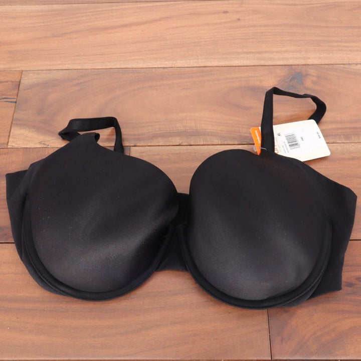 Warners No Side Effects T-Shirt Bra Women 38C Black Stretch Lightly Lined Padded