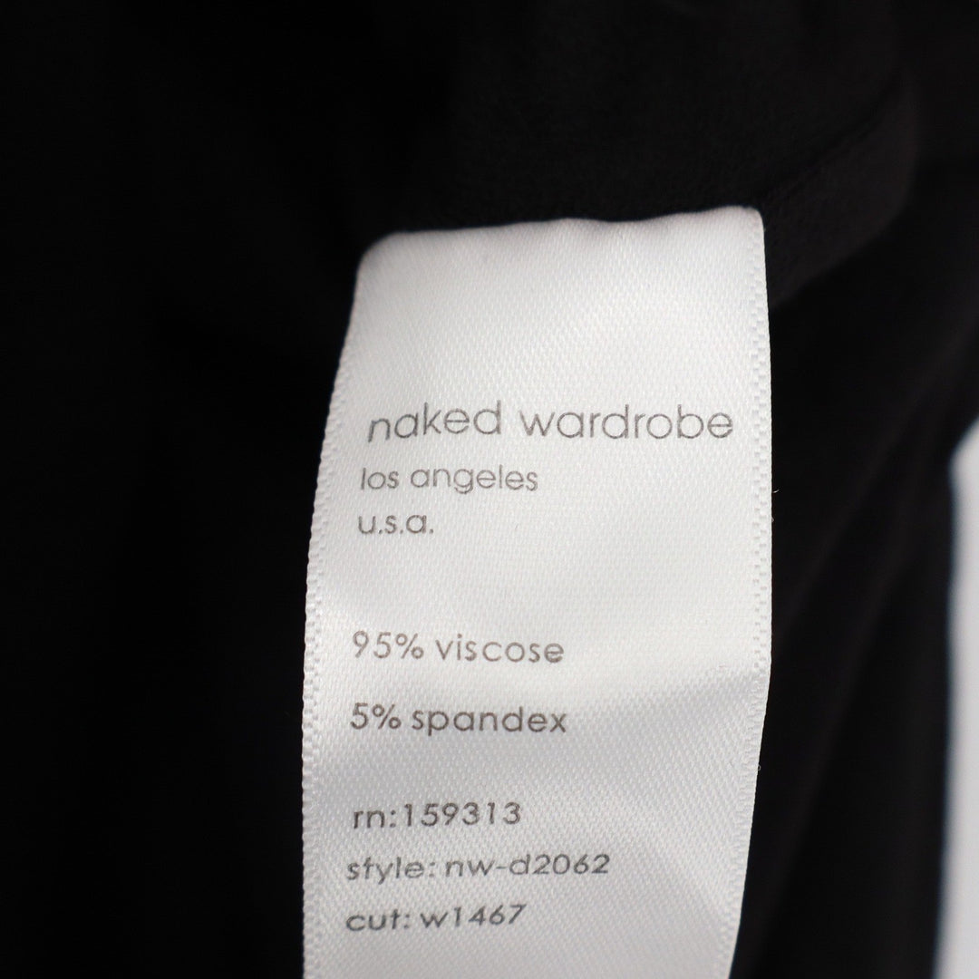 Naked Wardrobe Black Asymmetrical Double Strap Mini Dress XL
