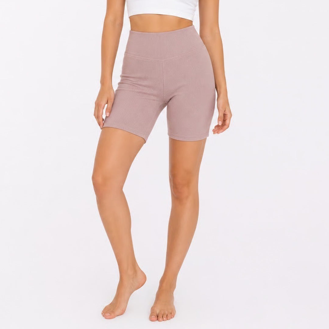 Natural Life Ribbed Biker Shorts Mauve High Waisted Boho Lounge Size M