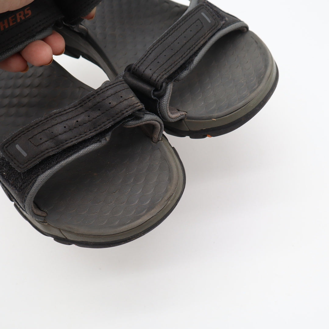 Skechers Relaxed Fit Luxe Foam Mens Black Sporty Sandals Size 8