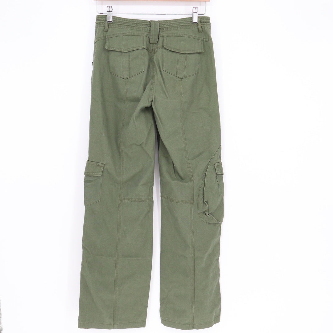 Brandy Melville Olive Green Cargo Pants Straight Leg Utility Trousers