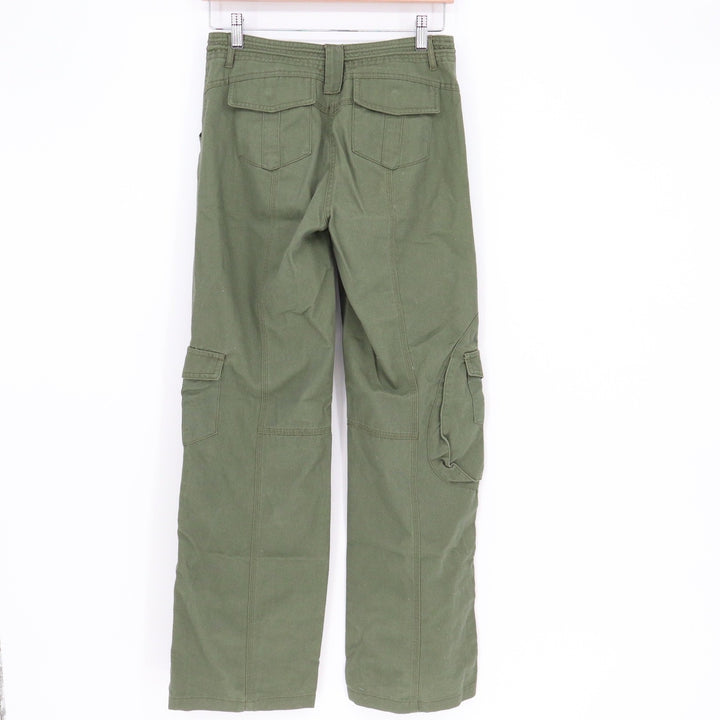 Brandy Melville Olive Green Cargo Pants Straight Leg Utility Trousers