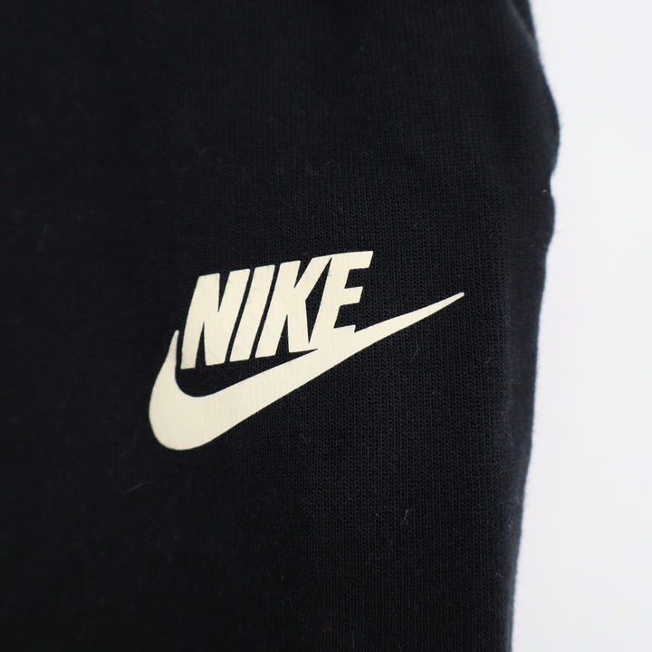 Nike Sportswear Track Pants Womens L Black Cotton Tech Fleece Drawstring Waist