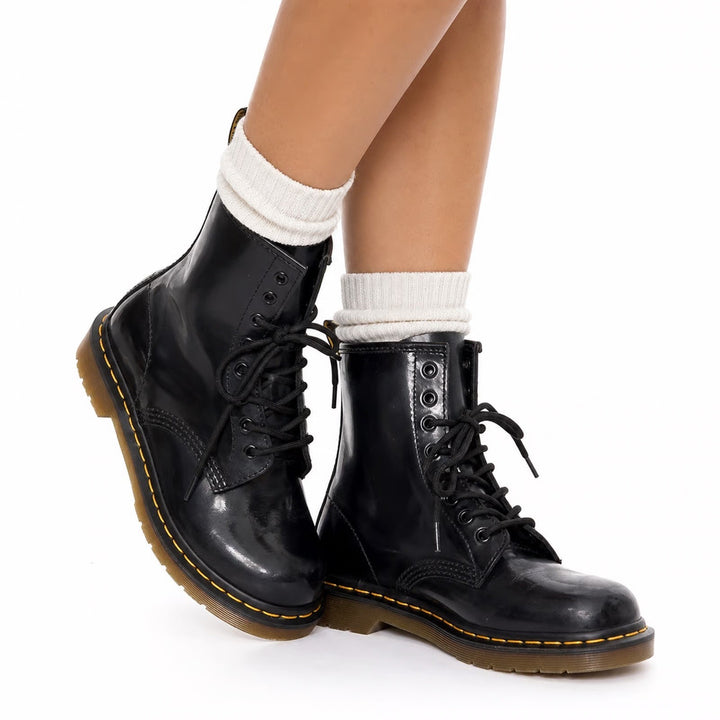Dr. Martens 1460 Black Patent Leather 8-Eye Combat Boots US Women 7