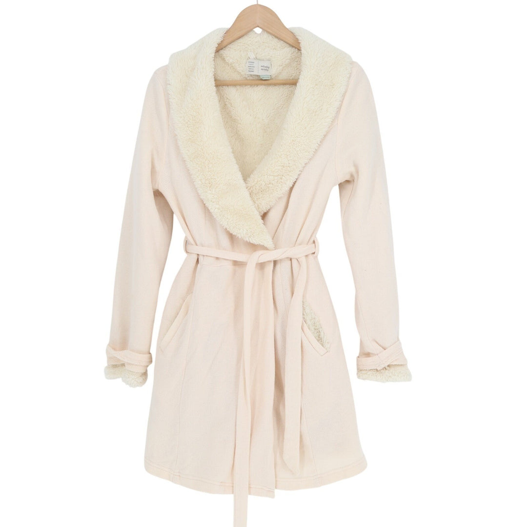 Anthropologie Saturday/Sunday Cardigan Sweater Womens S Blush Fur Shawl Collar