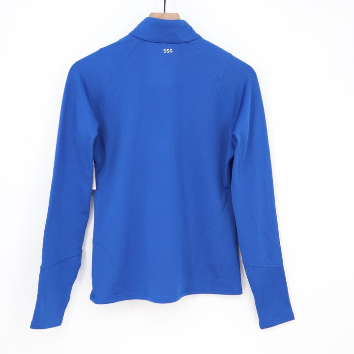 DSG Womens Run Grid 1/4 Zip Pullover Team Royal Blue S Moisture Wicking