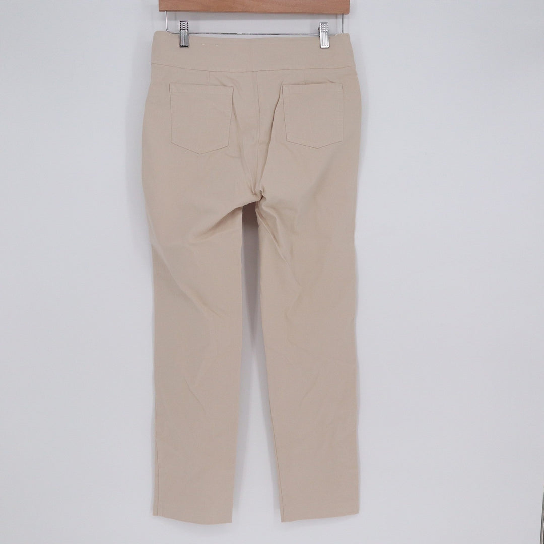J.McLaughlin Lexi Tan Beige Pull On Slim Leg Stretch Pants Womens Size 10