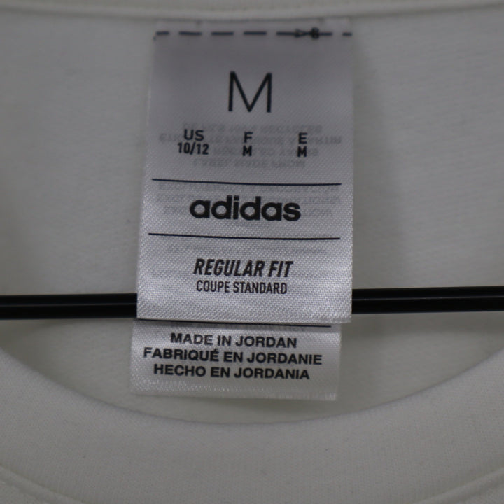 Adidas Womens Training Sweatshirt Off White Regular Fit Size M New
